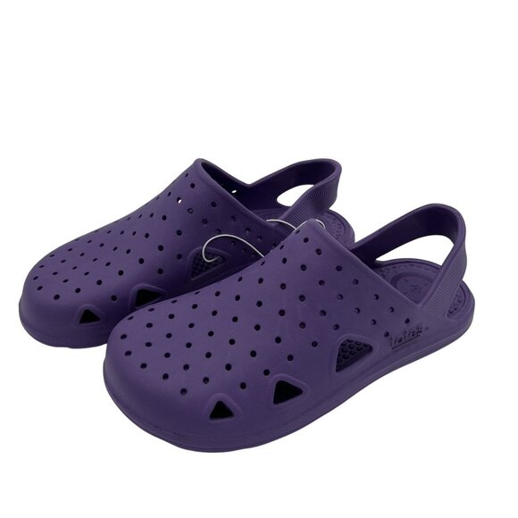 Purple Kids Slip-On Clogs With Adjustable Strap & Ventilation Holes US 2-3 - Picture 1 of 6